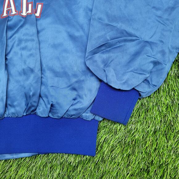 Vintage 90s Sussex-Wantage Jacket M 23x24 Blue Softball Baggy Boxy - Picture 13 of 15